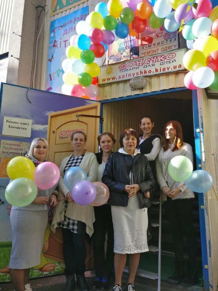 The Sonechko team at the store entrance