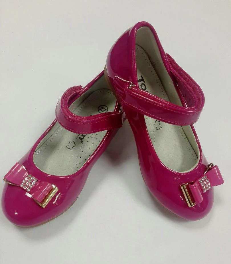 Girls patent leather shoes 81-55 raspberry