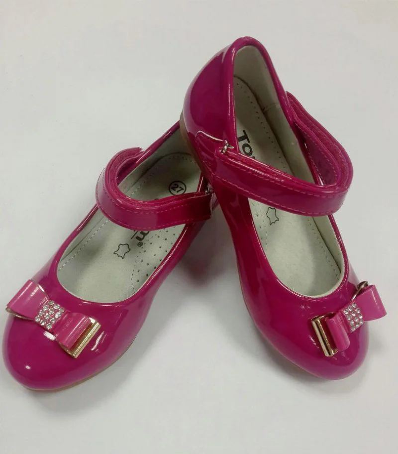 Girls patent leather shoes 81-55 raspberry
