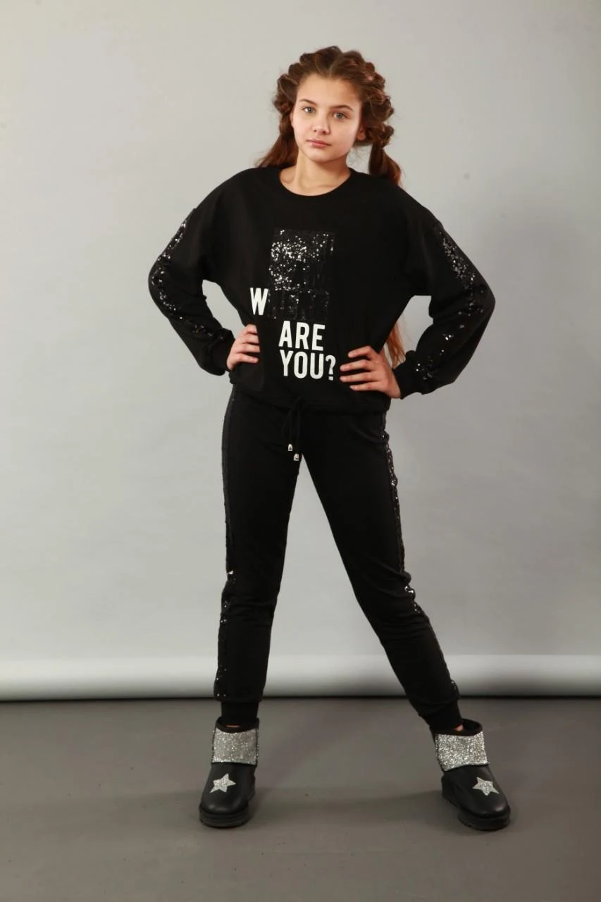 Sweatshirt for the girl 7098 black TM Marions