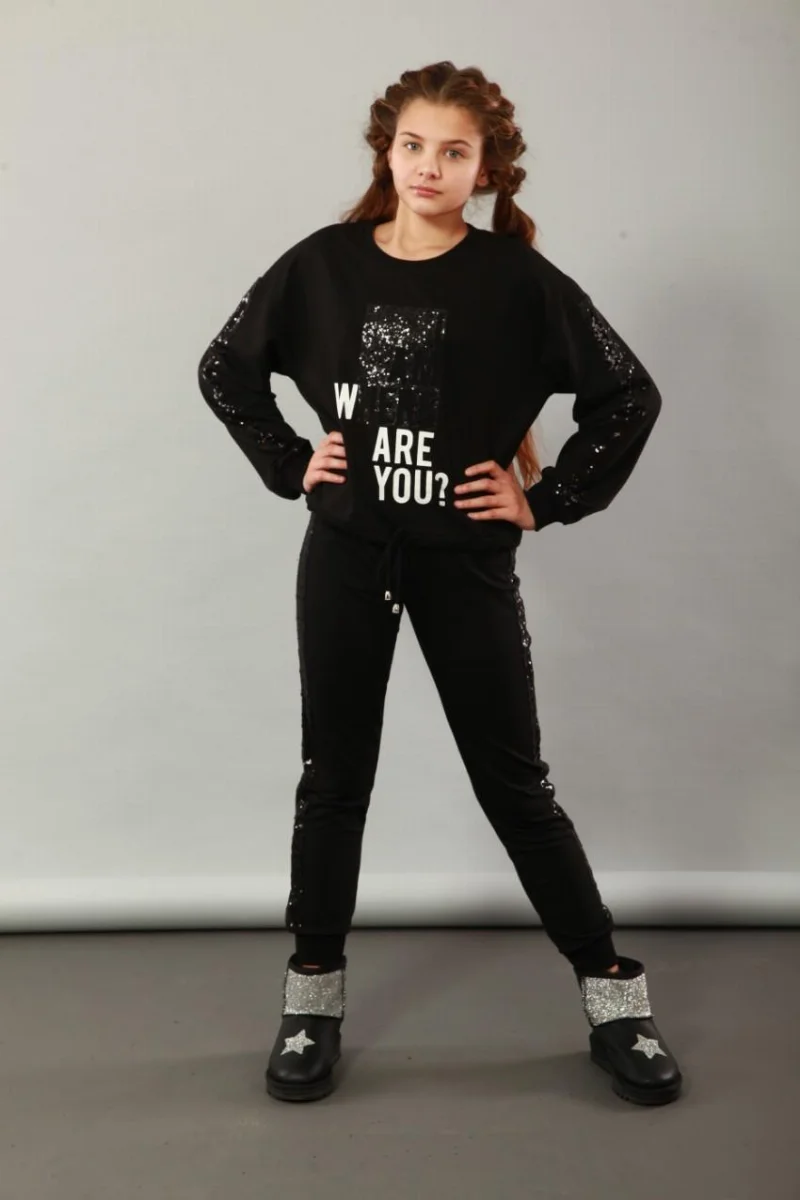 Sweatshirt for the girl 7098 black TM Marions