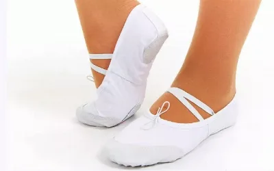 White dance ballet slippers