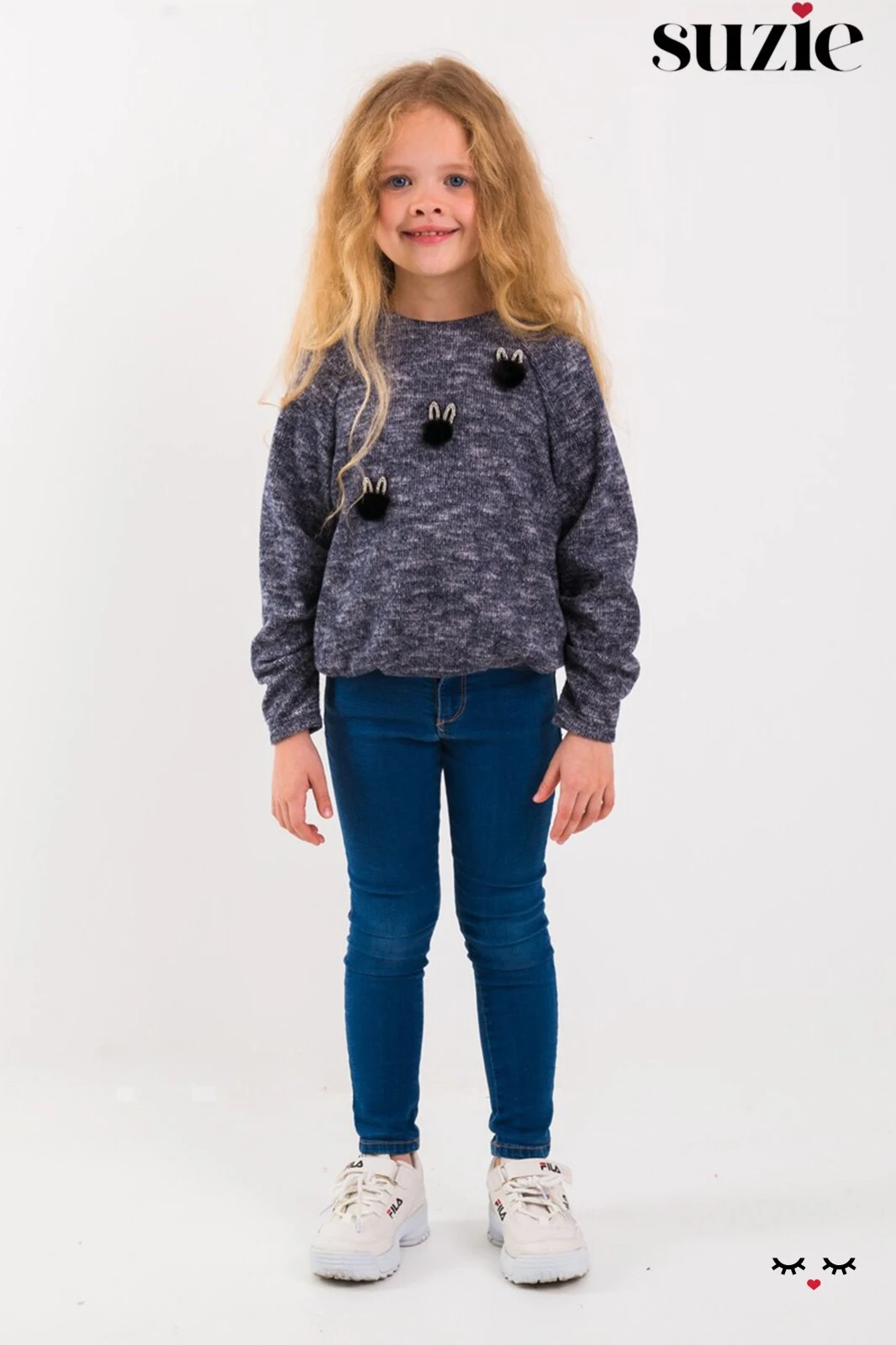 Sweatshirt for the girl Vincenza blue TM Suzie