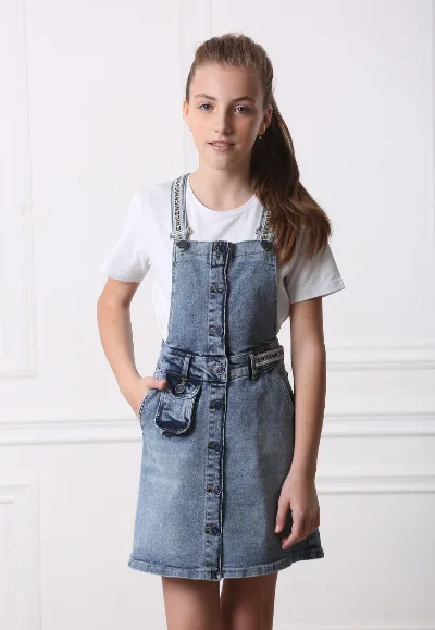 Джинсовий сарафан для дівчинки 9173 ТМ A-Yugi Jeans