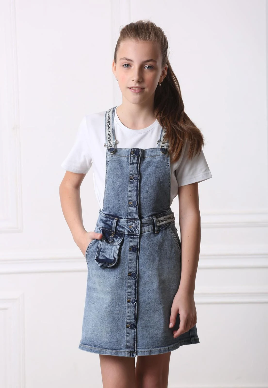 Джинсовий сарафан для дівчинки 9173 ТМ A-Yugi Jeans