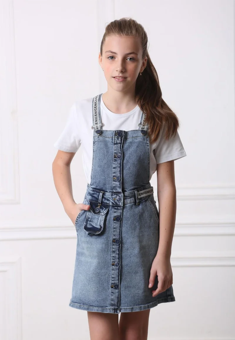 Джинсовий сарафан для дівчинки 9173 ТМ A-Yugi Jeans