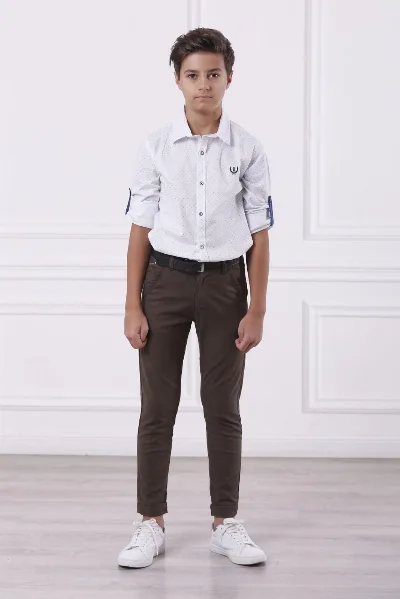Штани для хлопчика джинс 5248 хакі A-Yugi Jeans