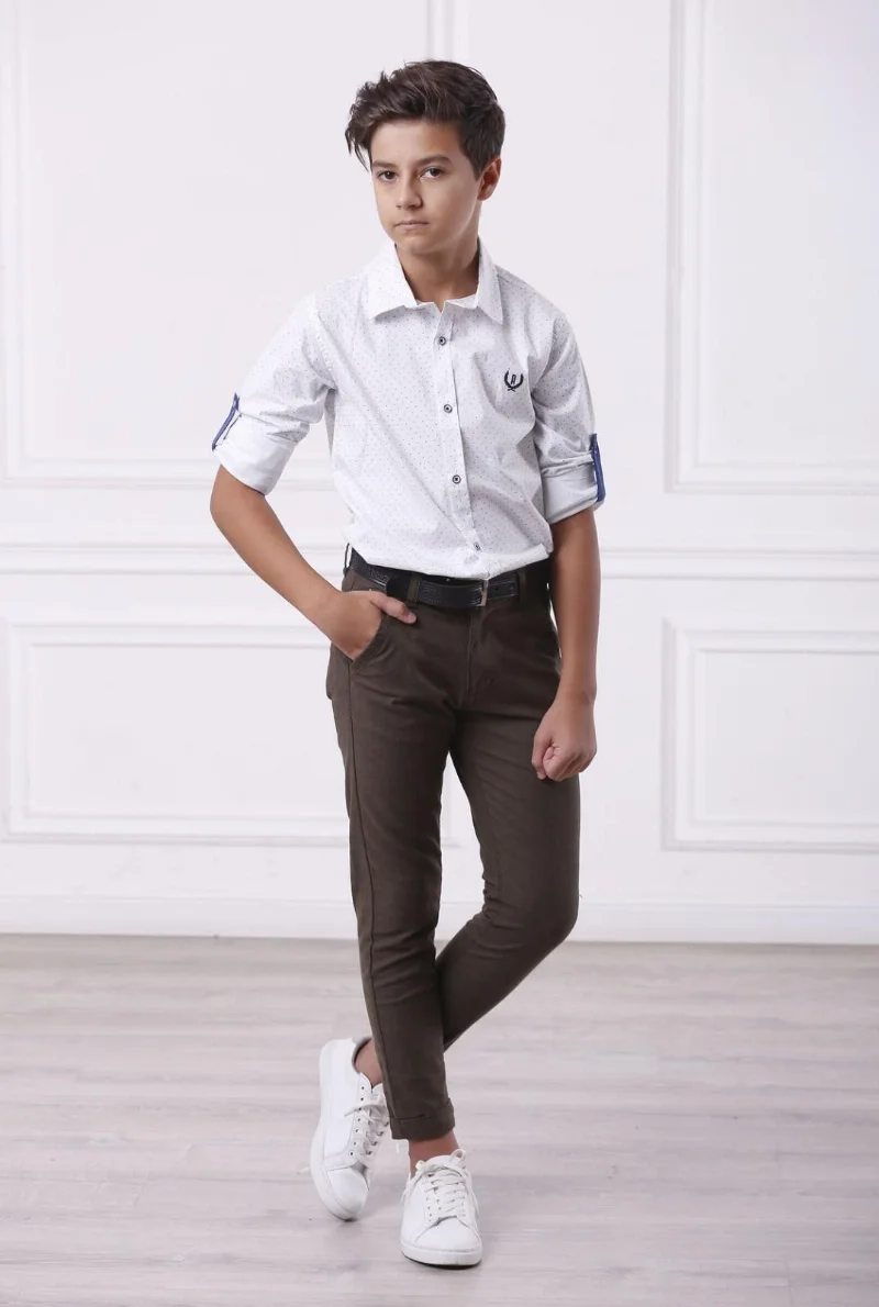 Штани для хлопчика джинс 5248 хакі A-Yugi Jeans