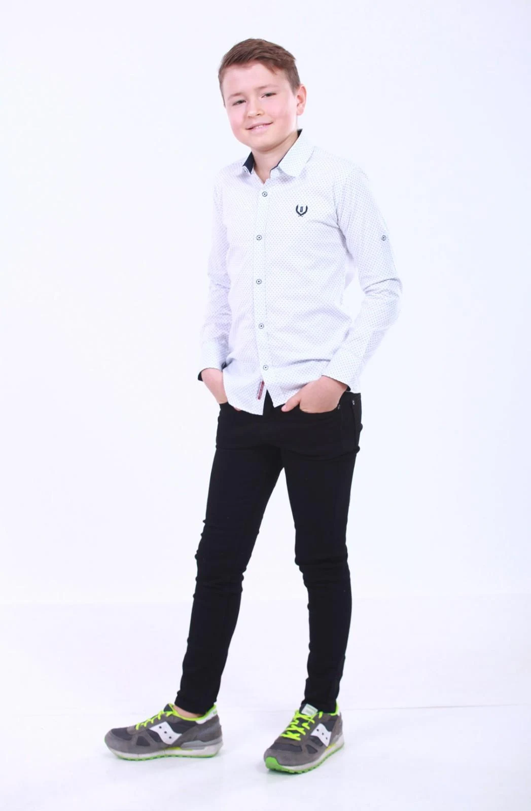 Штани для хлопчика джинс 2750 чорні A-Yugi Jeans