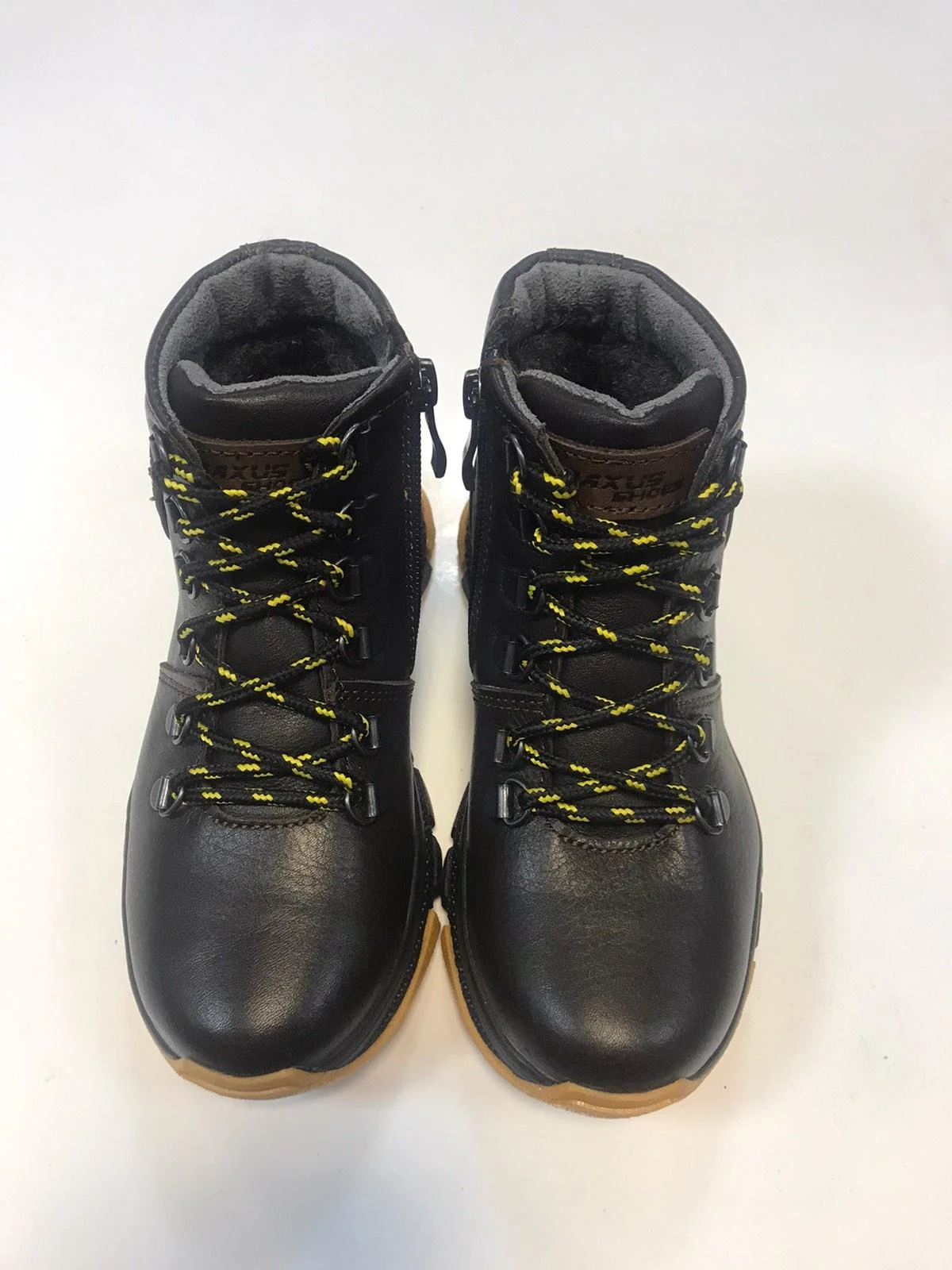 Boots leather jersey brown