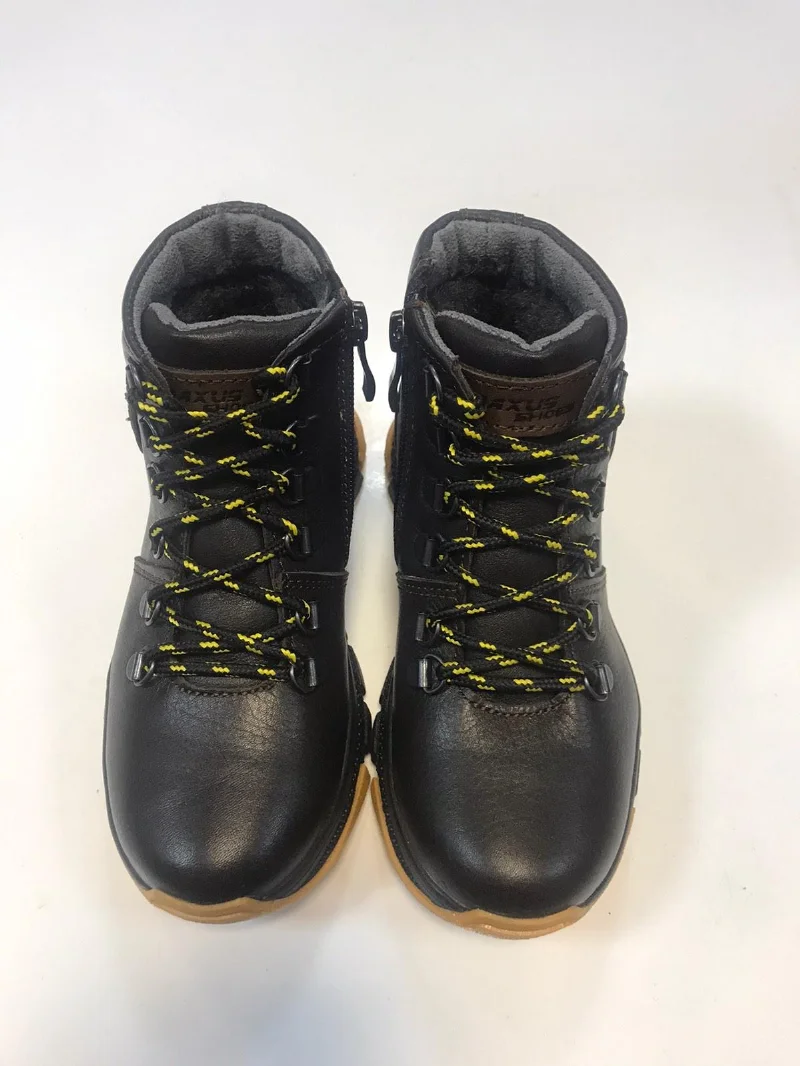 Boots leather jersey brown