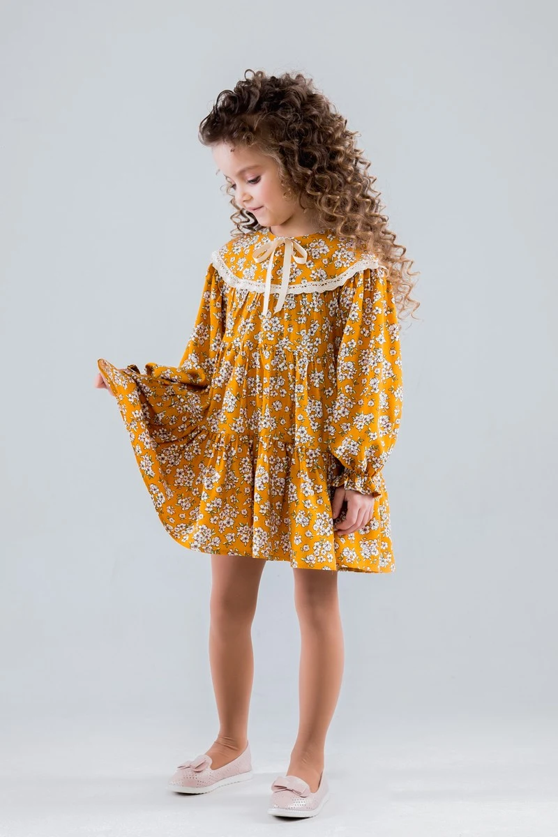 Dress 19013 Amelie mustard TM Suzie