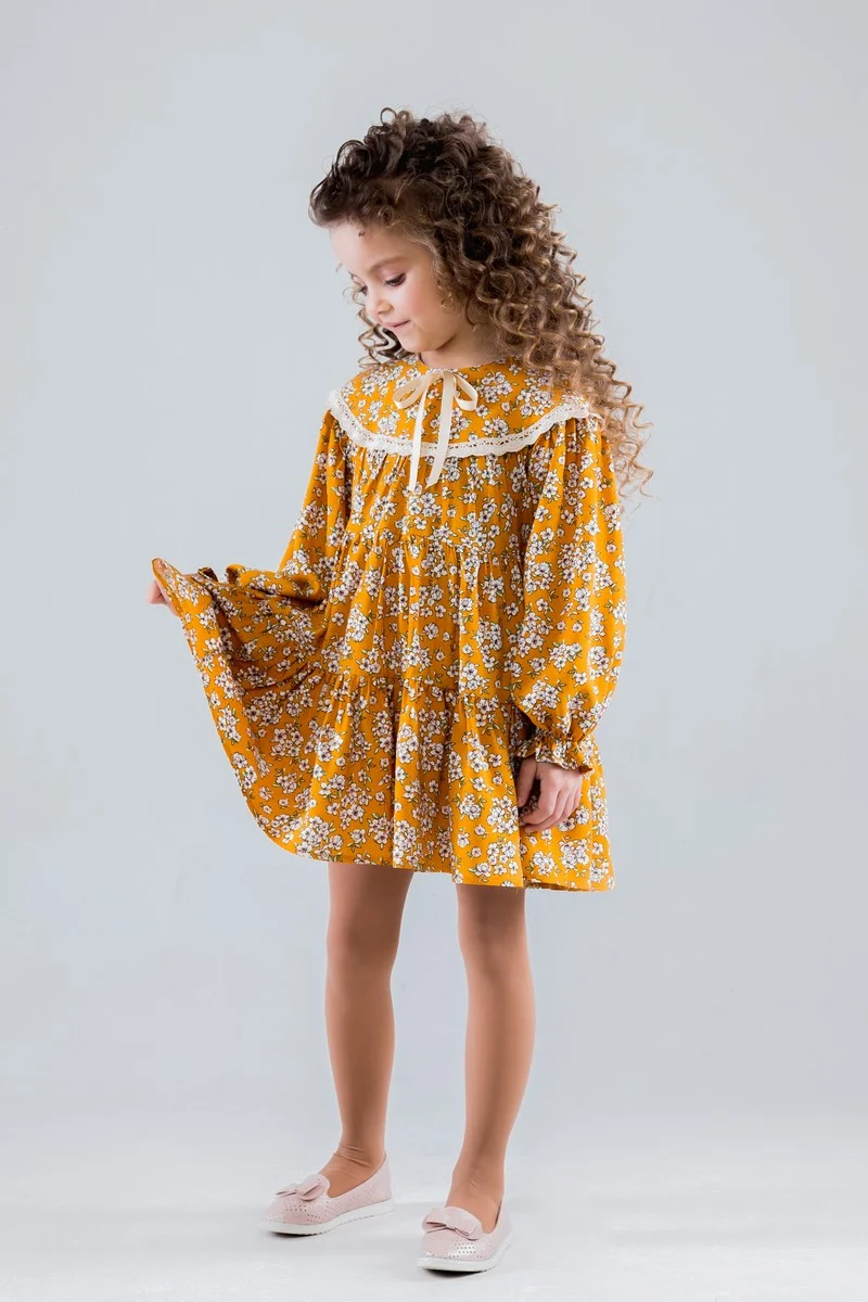 Dress 19013 Amelie mustard TM Suzie