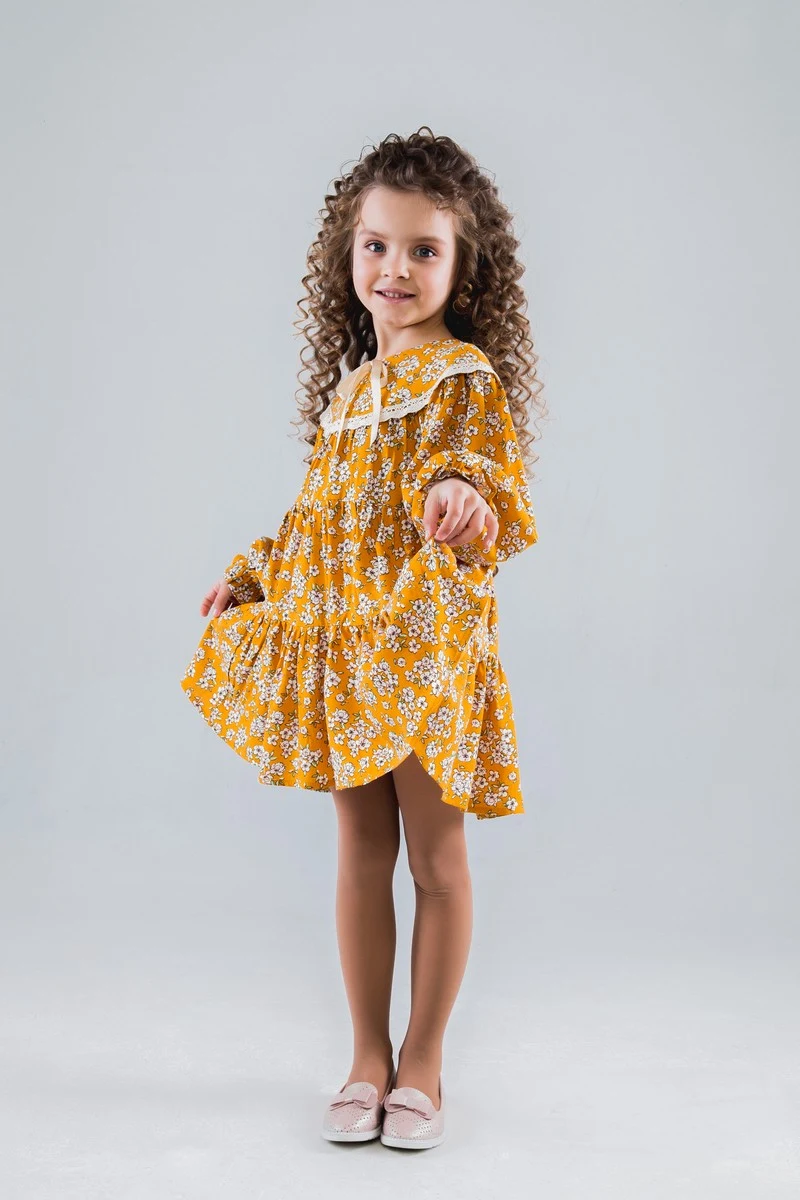 Dress 19013 Amelie mustard TM Suzie