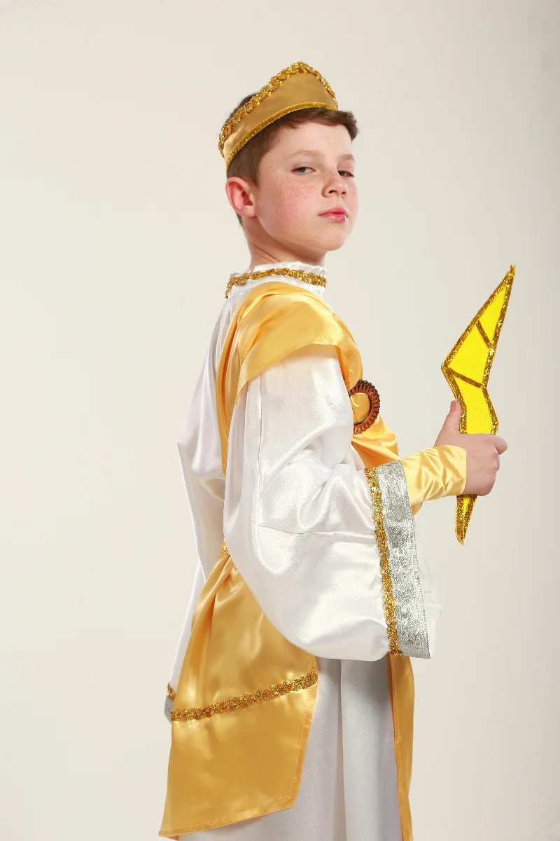 Carnival costume for a boy. Ancient Greek God, Zeus.
