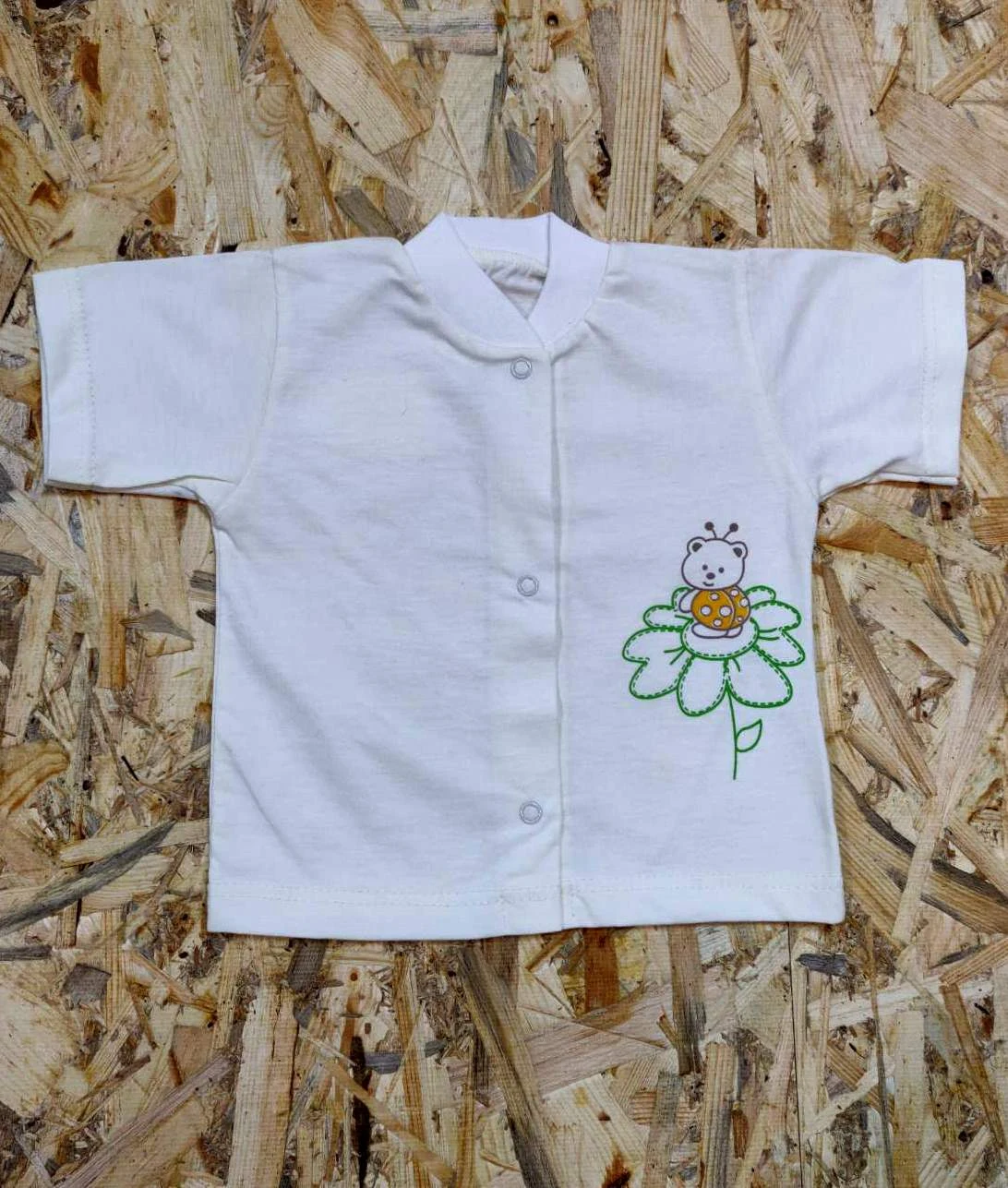 Blouse short sleeve children's 1-24-1n ivory