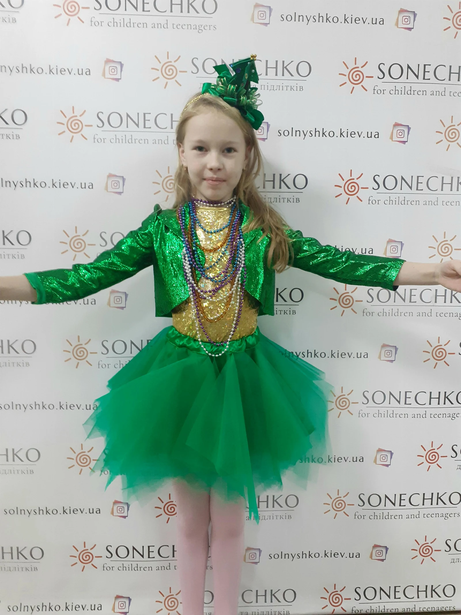 Карнавальний костюм для дівчинки Ялинка комплект