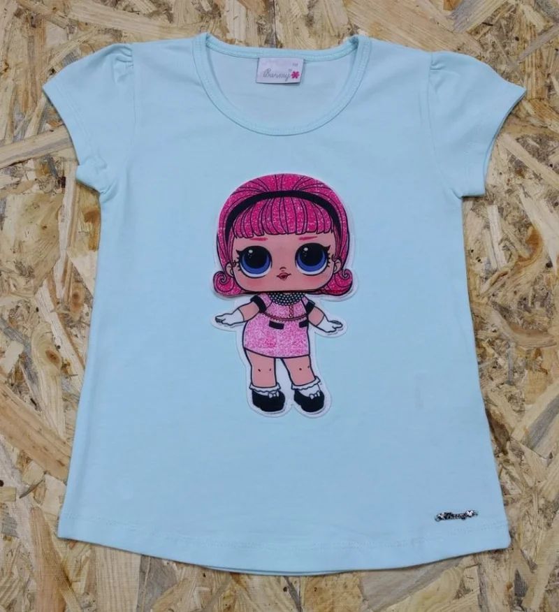 T-shirt for the girl "Doll Lol" 0085 mint, BREEZE GIRL Turkey