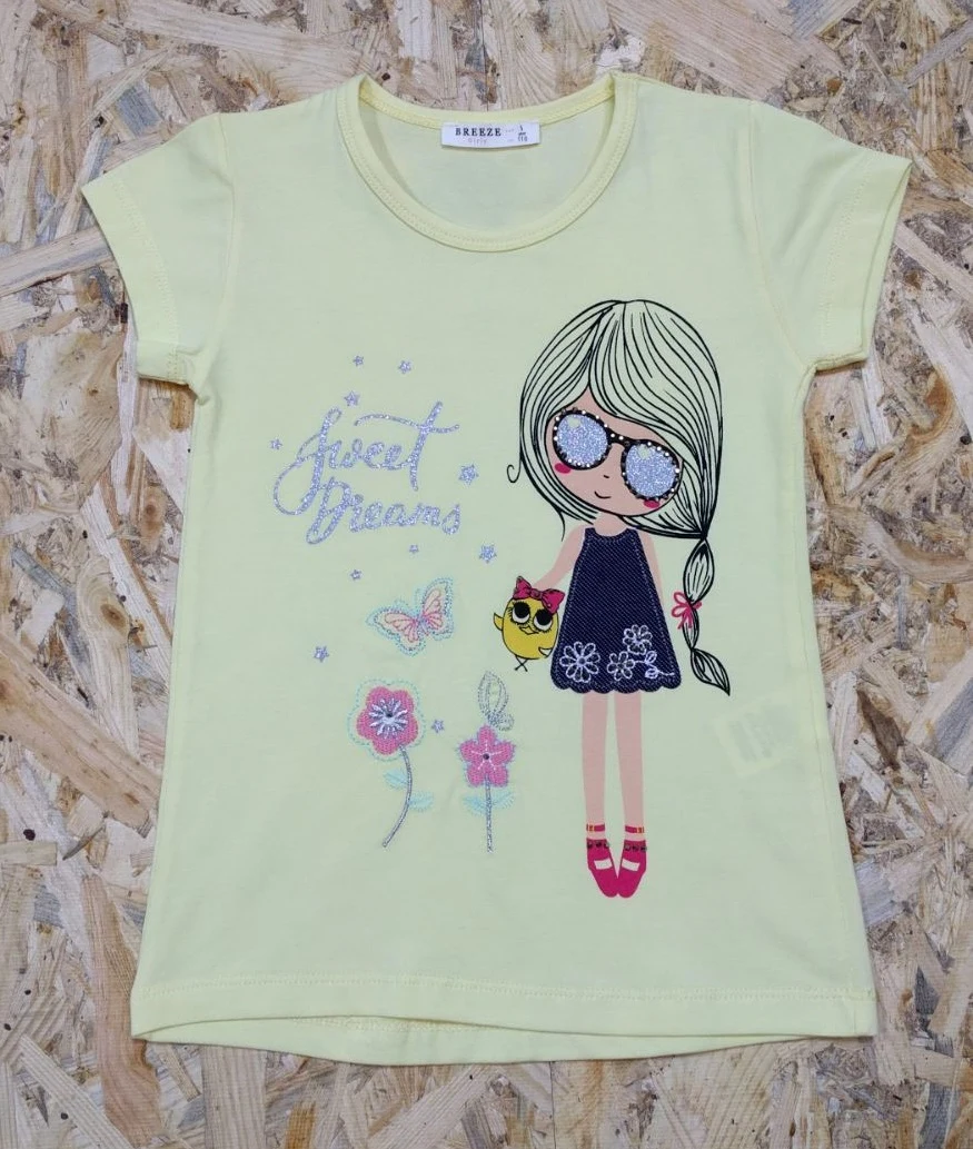 BREEZE GIRL Yellow T-shirt for girls 10243, Turkey