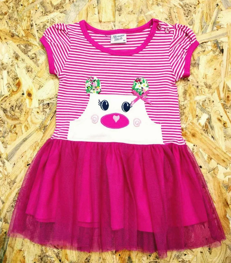 Dress knitted 8977 raspberry