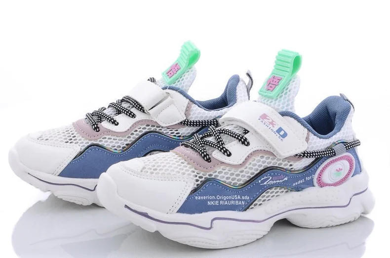 Sneakers \"Mesh\" B54-3B white-mint