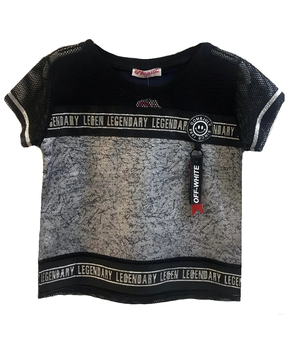 Футболка для дівчинки 7022 сіро-сталева, Туреччина