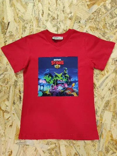 T-shirt BRAWL STARS red 9187