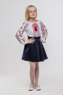 Вишиванка Калина з мережкою Бавовна