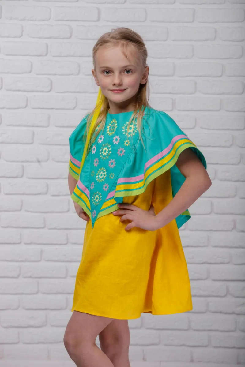 Dress embroidered Sunny dandelion