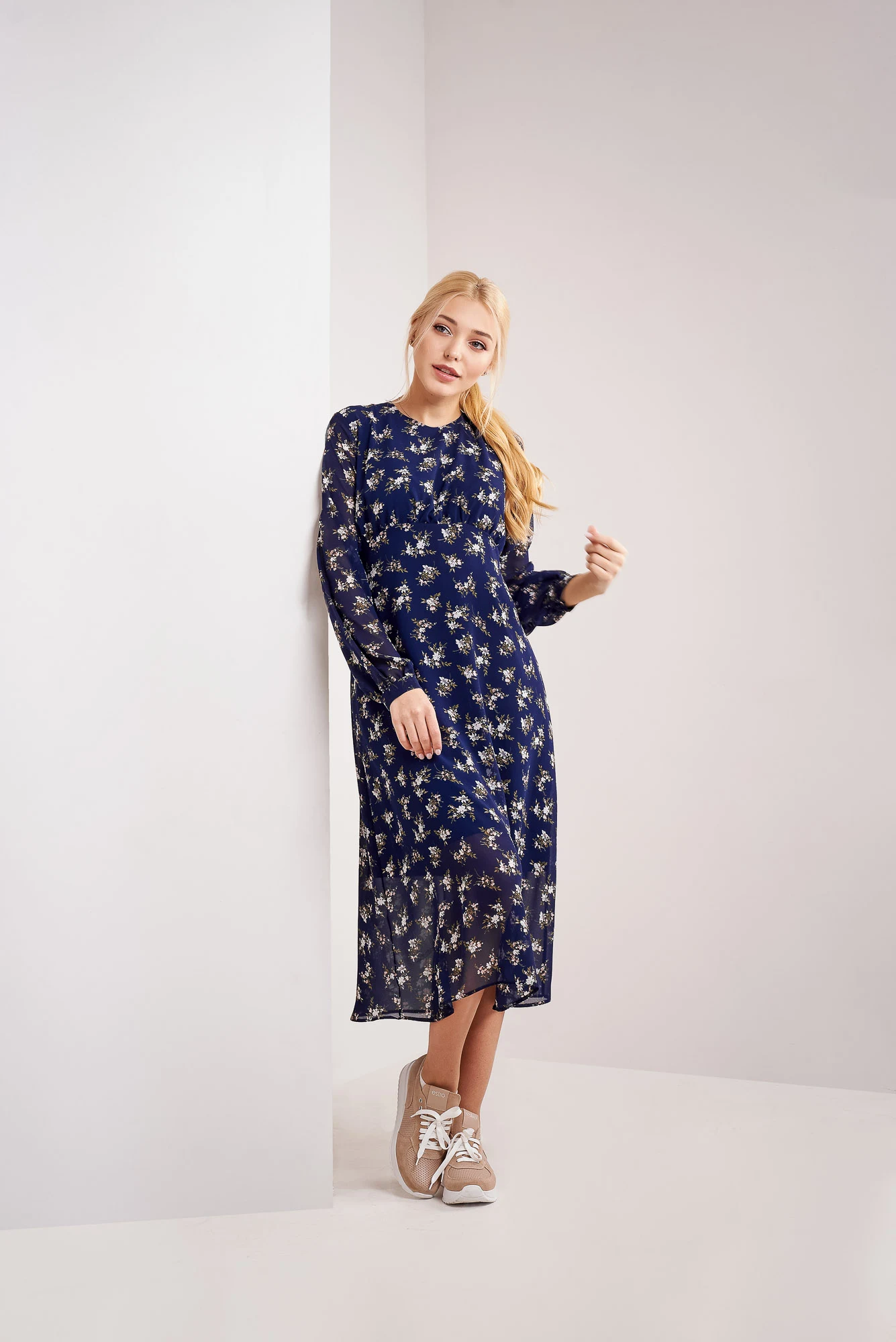 Dress Lucia 4760 blue bouquet