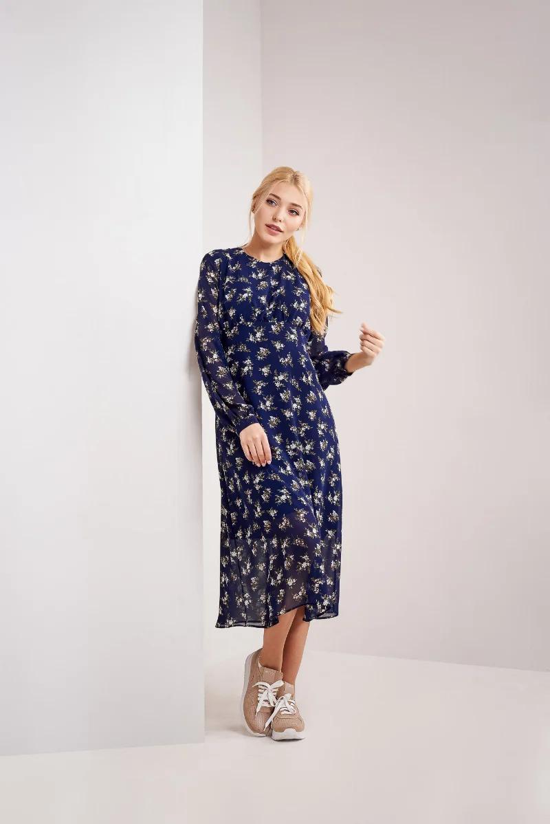 Dress Lucia 4760 blue bouquet