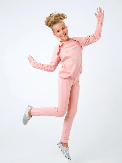 Fleece-lined sweatshirt 116426 powder