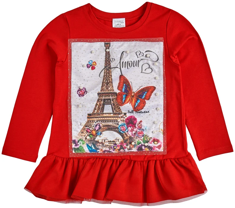 Tunic for girls 26178-16 red