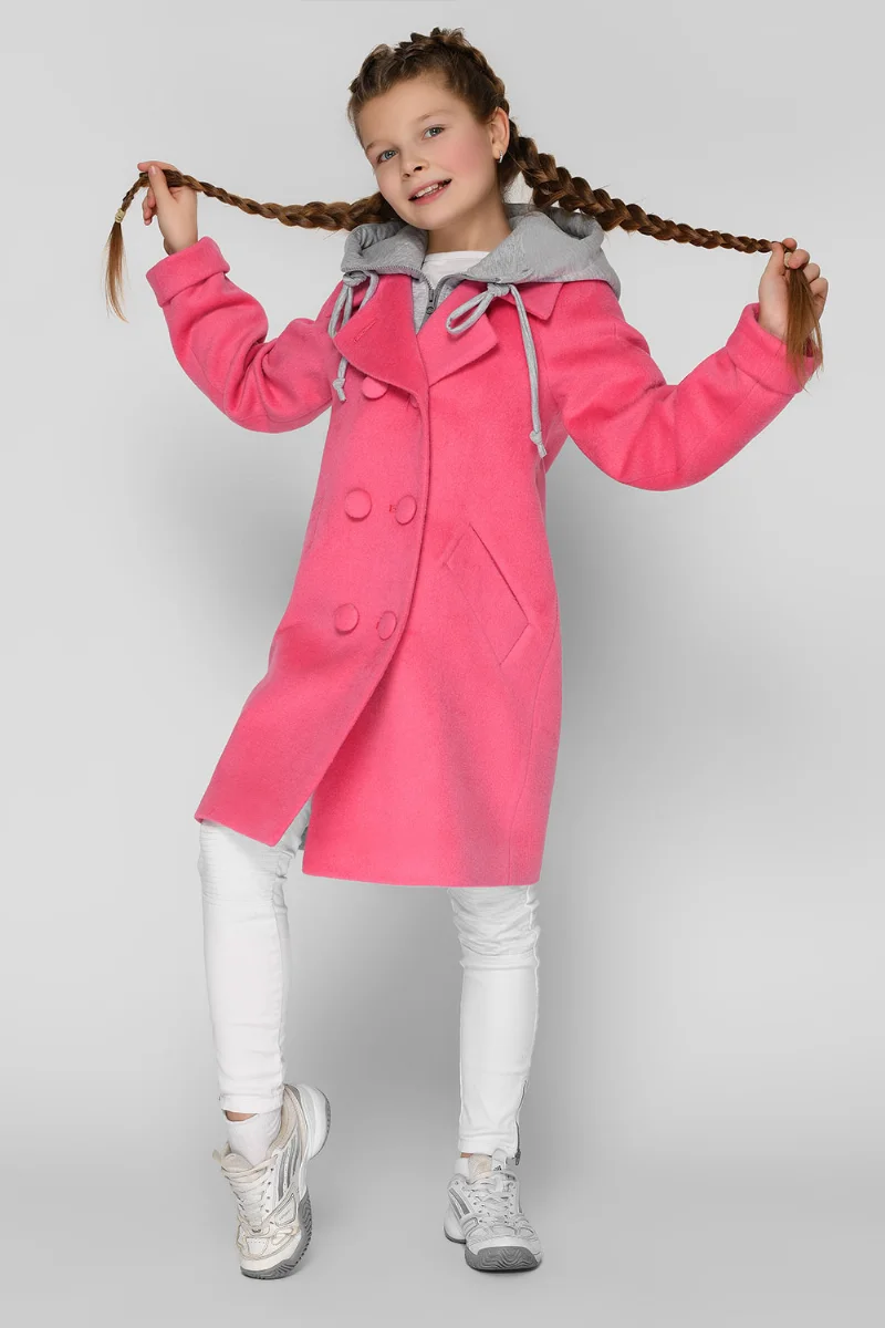 Coat DT-8311-9 raspberry