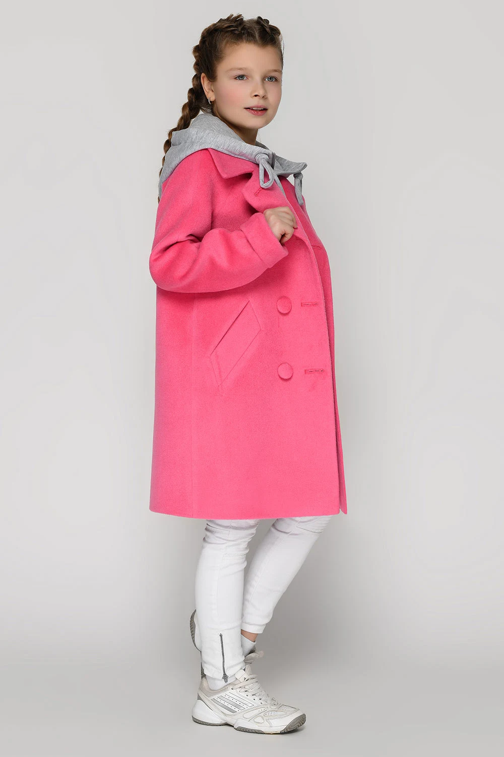 Coat DT-8311-9 raspberry
