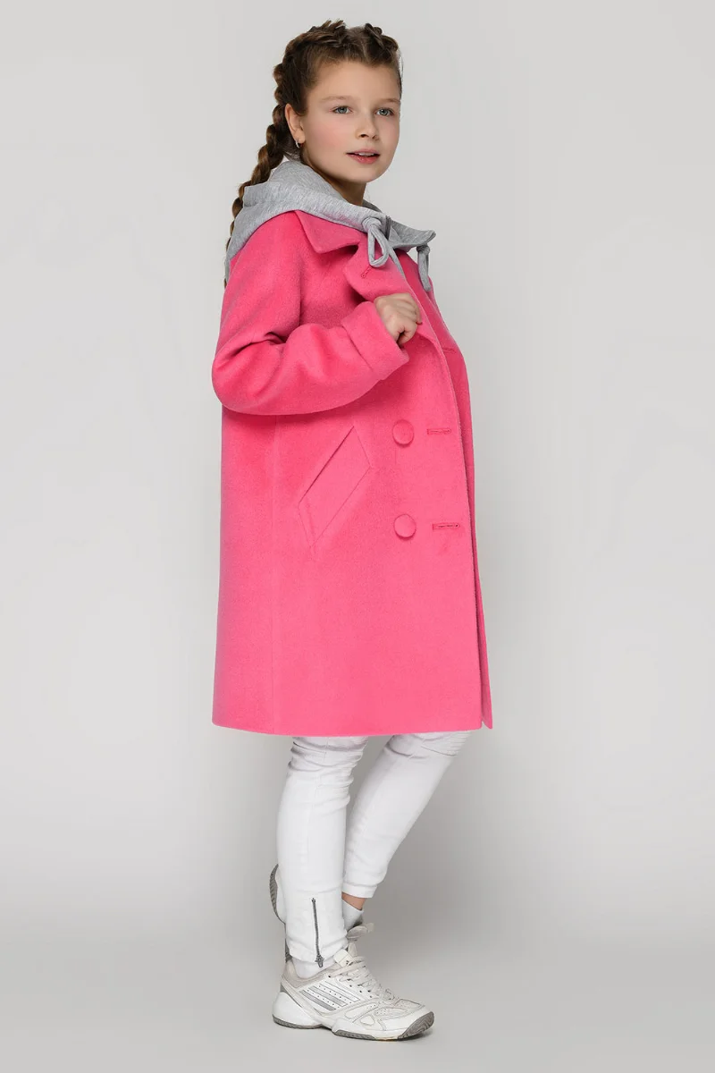 Coat DT-8311-9 raspberry