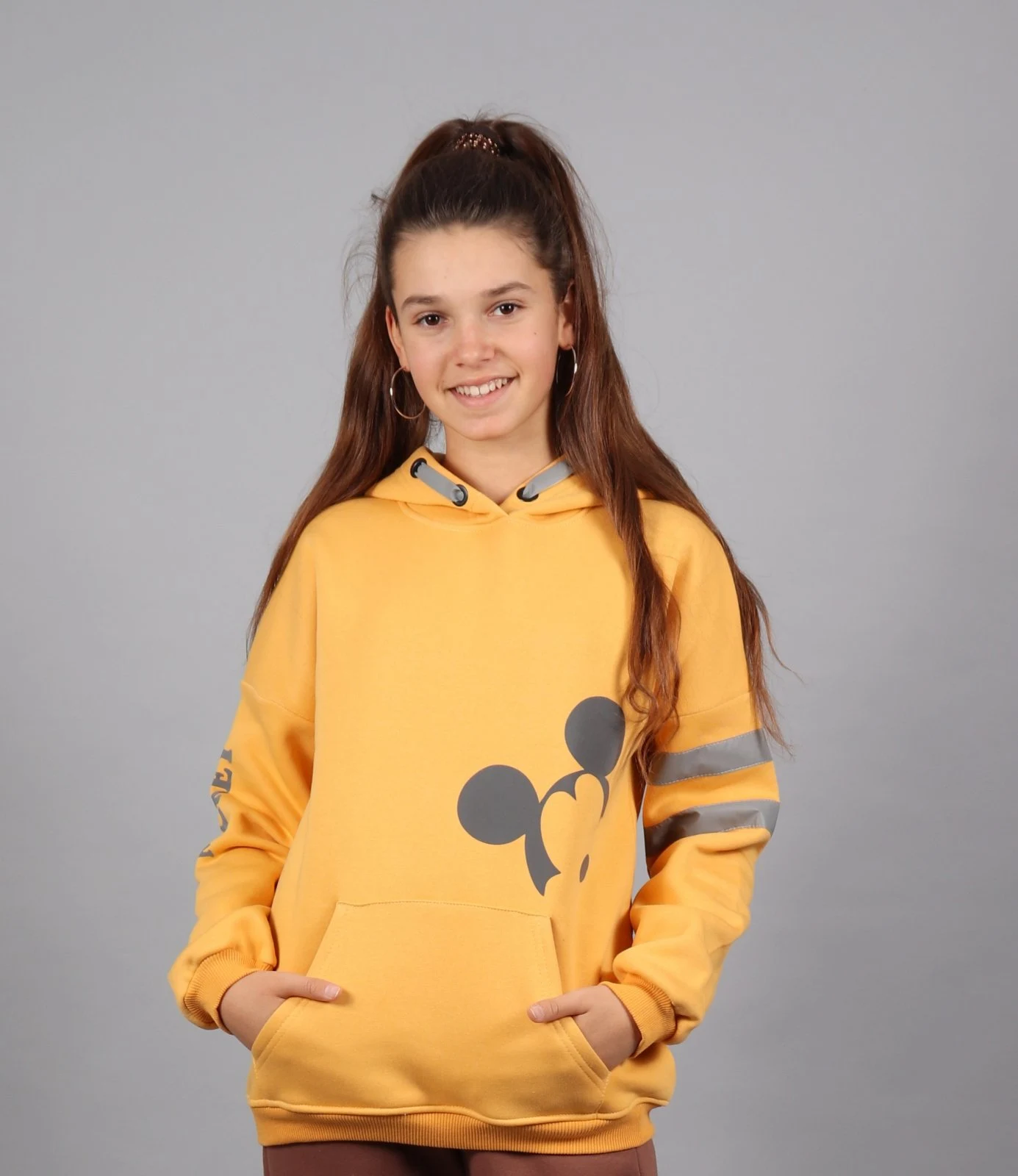 Худі MIKKI з начосом жовте
