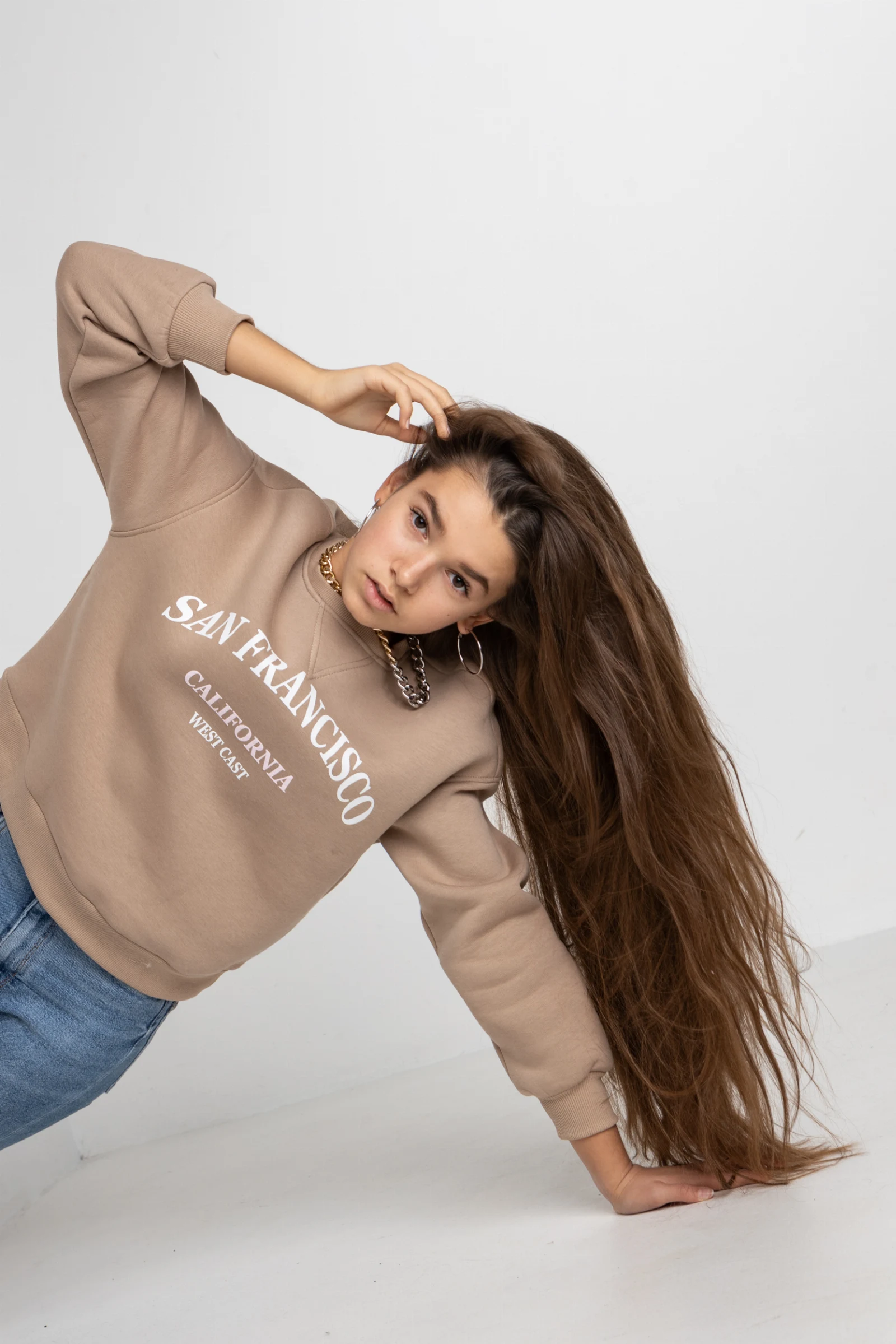 Світшот Танерія 6282 байка мокко