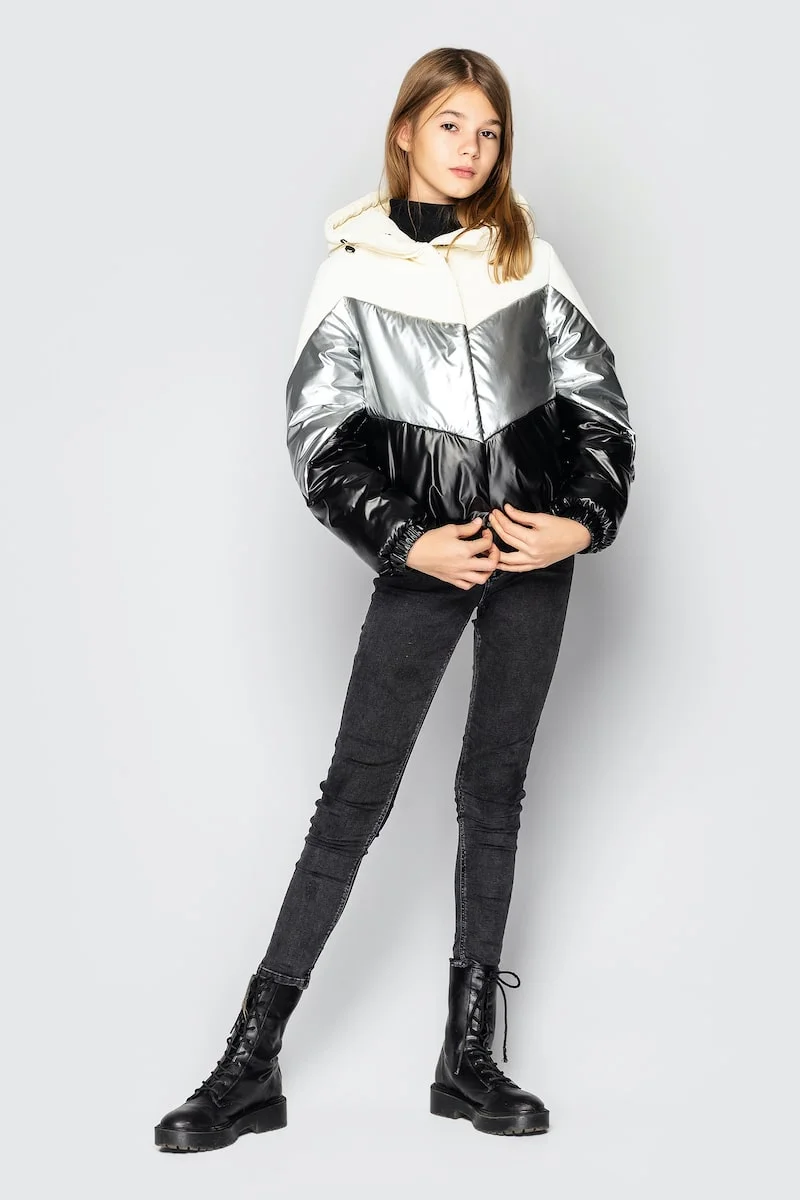 Куртка Міранда молочно - срібляста