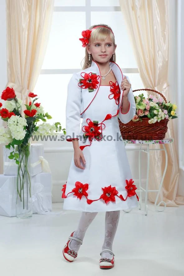 Святкова сукня для дівчинки 6720 Квіти 3D