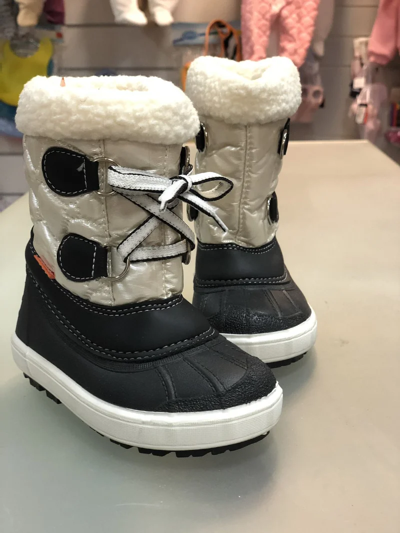 Сапоги зимние - сноубутсы - дутики детские Demar Furry 1500/1530 (перламутр)