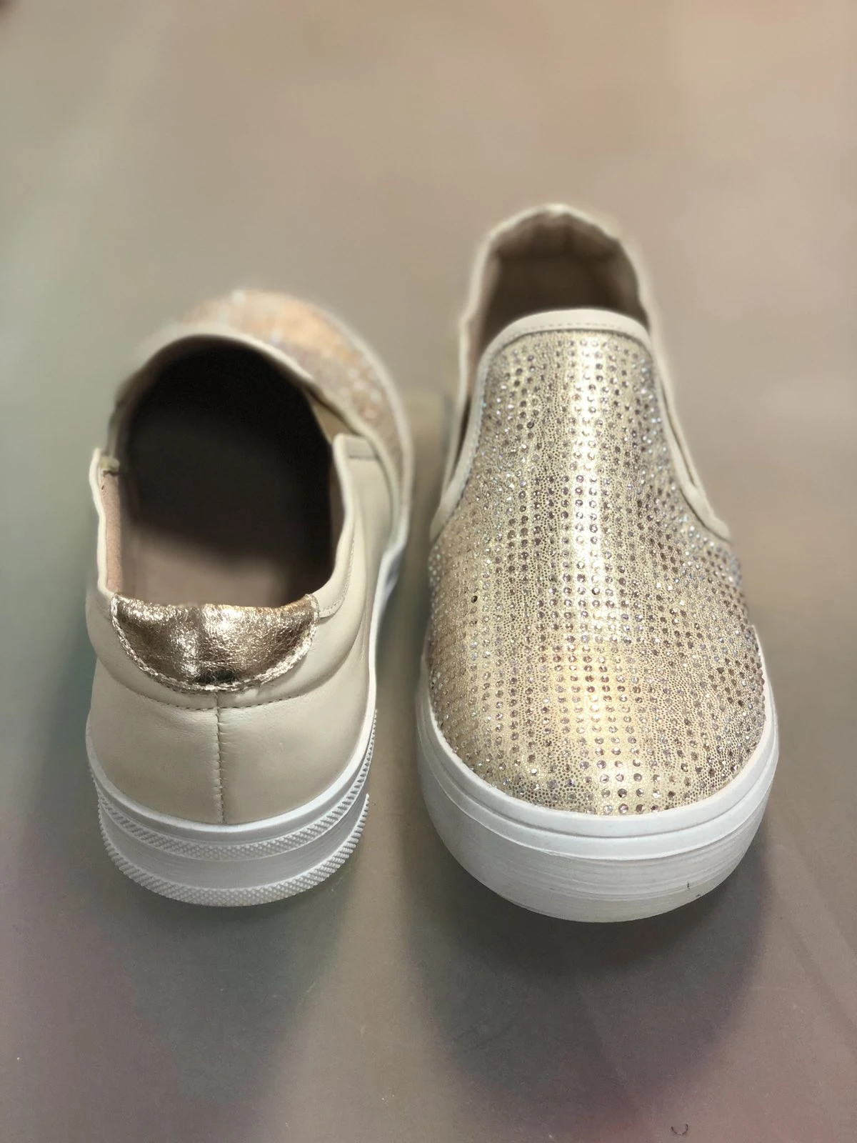 Slip-ons - shoes leather for the girl of Tina