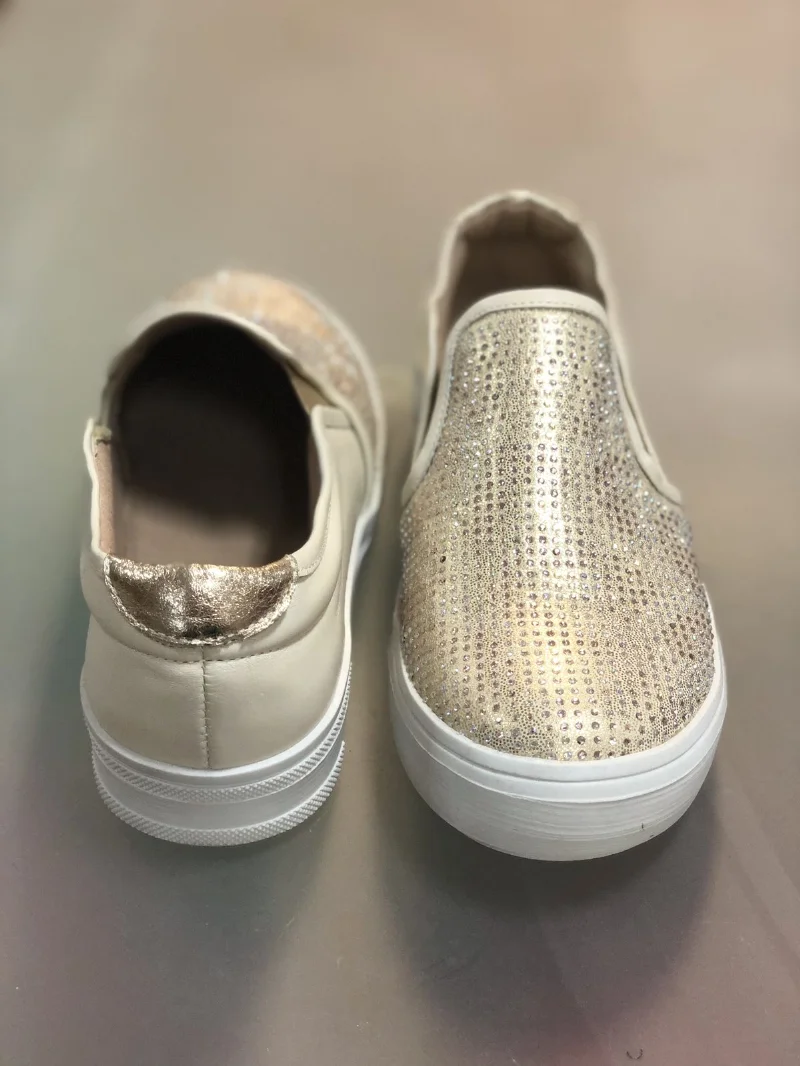 Slip-ons - shoes leather for the girl of Tina