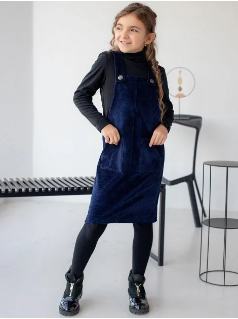Velvet sundress blue 10068