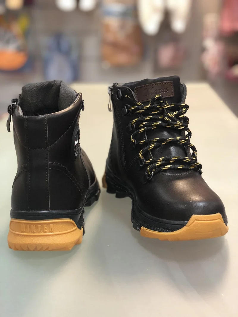 Boots leather jersey brown