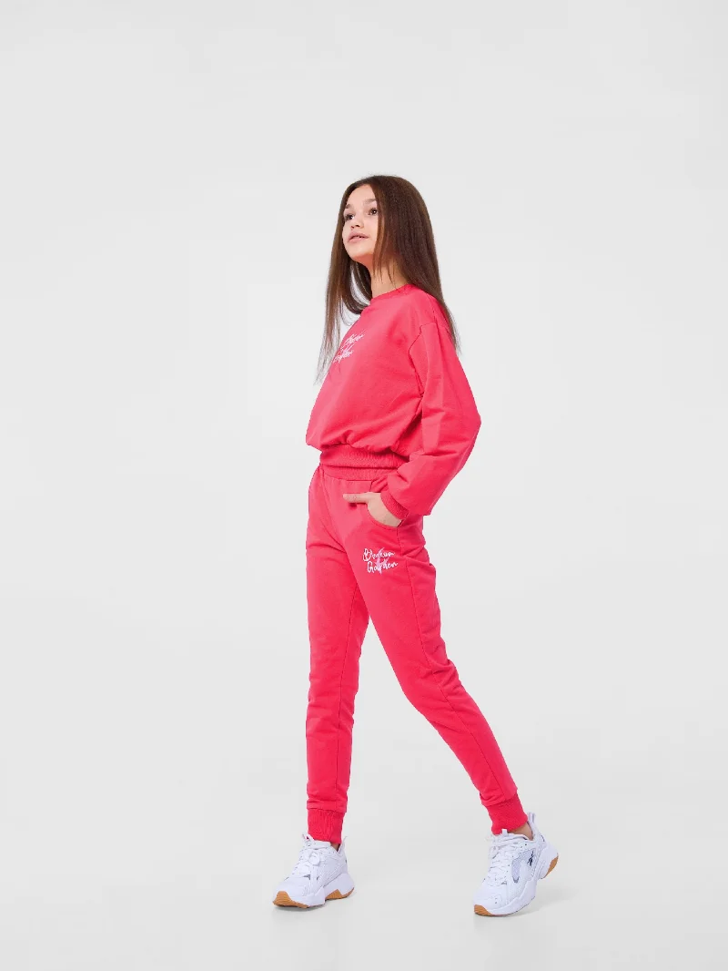 Sweatshirt 116509 Blooming garden raspberry
