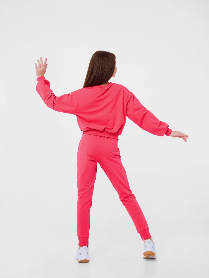 Sweatshirt 116509 Blooming garden raspberry