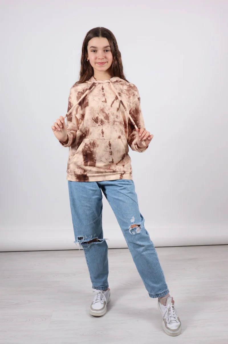 Худі Tie-dye JakPani коричневе