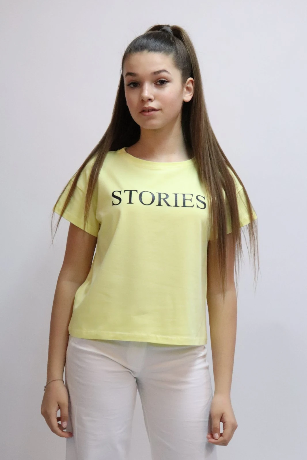 Футболка STORIES лимонна