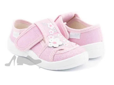 Textile shoes 268-600 Mila light pink, flowers